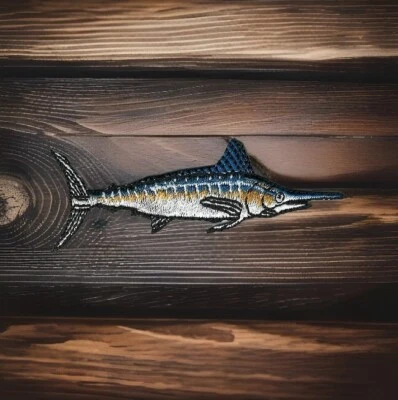 3" Marlin Sport Trophy Fish Embroidery Patch - Image 1 of 3