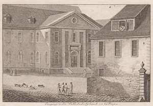 Göttingen Bibliothek Eingang Original Kupferstich Riepenhausen 1820 - Bild 1 von 1