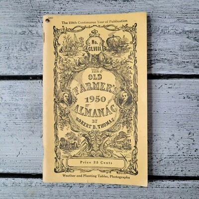Old Farmer's Almanac 1950, Robert B. Thomas almanac, farmer's almanac vintage - Image 1 of 4