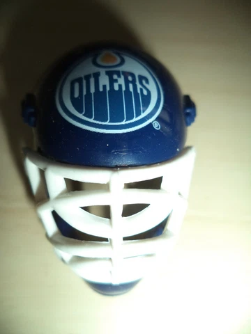 Edmonton Oilers Hockey Goalie Mini Helmet Mask Franklin NHL 1.5" Cover