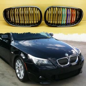 BMW Gloss Black Metal Type M-Color E60/E61 04-10 M5 5-Series Front Grille M Look - Picture 1 of 6