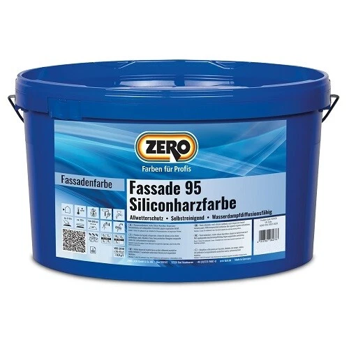 ZERO Fassade 95 Siliconharzfarbe 1 Liter RAL Farbtöne Fassadenfarbe - Bild 1 von 1