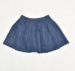 Banana Republic Women's Pleated Flare Skirt Geometric Polyester Blue Size 6P - Picture 1 of 8