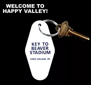 "KEY TO BEAVER STADIUM" Penn State Nittany Lions KEY TAG ornamento PSU calcio - Foto 1 di 1