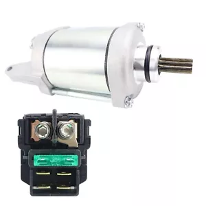 New Starter Motor with Relay for Kawasaki KSV700 KFX700 KVF650 Brute Force 4x4 - Foto 1 di 4