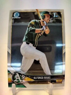 ALFONSO RIVAS 2018 Bowman Draft Chrome 1ST BDC-141 ROOKIE RC Chicago Cubs - Image 1 of 2
