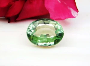 8.70 Ct Natural Teal Green/Blue Sapphire Oval Cut Certified Loose Gemstone - Picture 1 of 5