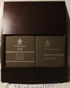 VINTAGE The Linguaphone Institute SWEDISH Course - 3 Books & 4 Cassettes - RARE - Picture 1 of 17