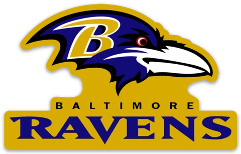 Baltimore Ravens Logo Type NFL Football Die-cut MAGNET Cover
