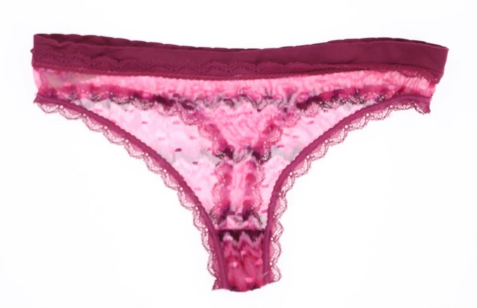 HoneyDew 159952 Women's Sexy Floral Lacey Flirty Pink Thong Size Small - Image 1 of 2