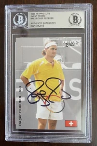 Roger Federer Auto Signed 2003 Netpro Elite Event Promo Rookie Beckett Slabbed - Picture 1 of 2