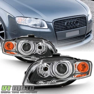 2006 2007 2008 Audi A4 S4 HID/Xenon w/o AFS Headlights Headlamps Pair Left+Right - Picture 1 of 10
