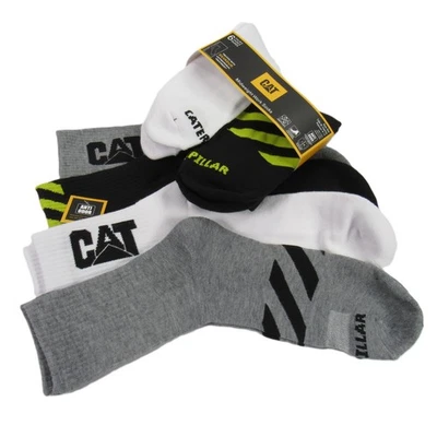 Calcetines de trabajo de peso medio CAT by CATERPILLAR ANTI-OLOR negro/gris/blanco combo sistema operativo Foto 1 de 4
