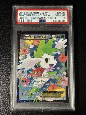 2013 Pokemon Legendary Treasures Full Art Shaymin 21 Radiant Collection PSA 10 - Image 1 of 2