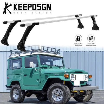 Регулируемые багажники на крышу для фургонов Toyota Land Cruiser с поперечной штангой - Изображение 1 из 4
