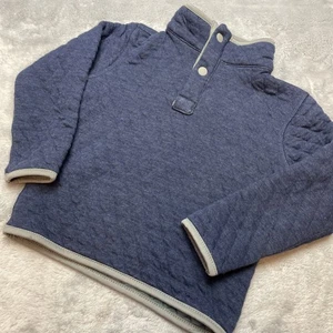 Marine Lagenlook Stepppullover Sweatshirt Kleinkind Größe One/18-24M blau Druckknopfkragen - Bild 1 von 6