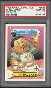 Topps Garbage Pail Kids 1988 serie 15 #582b Chow Mame PSA 10 GEMA como nuevo Os15 - Imagen 1 de 2
