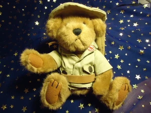 Plush Jungle Joe's Safari Friends Bear 8.5" Tan Talking Tush Tag - Picture 1 of 4