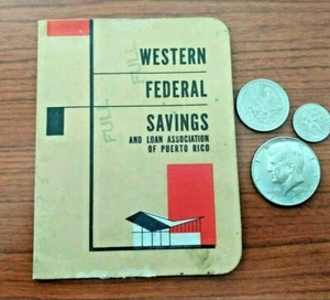 Libreta Crema WESTERN FEDERAL BANK San Alemán PUERTO RICO Ficha token moneda vale - Imagen 1 de 6