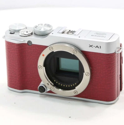 Fujifilm X-A1 16.3MP Digital Camera Body Red / Silver With Batteries & Charger - Image 1 of 4