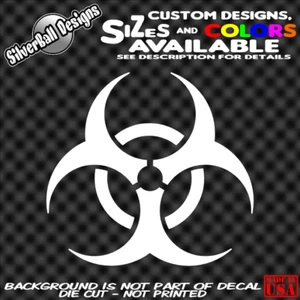 Pegatina de vinilo personalizada símbolo de peligro biológico ventana de coche Nintendo horror zombie - Imagen 1 de 1