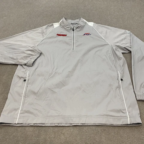 Louisville Cardinals Jacket Mens Large adidas 1/4 Zip Pullover Big East Logo Cover