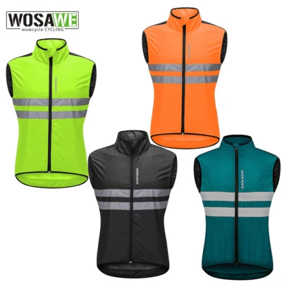 WOSAWE Herren MTB Radweste Weste Gilet Reflektierend Winddicht Ärmellos Jacke