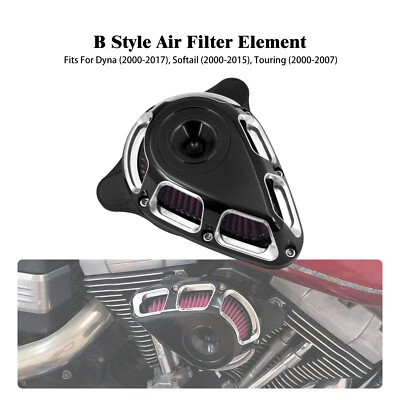 Turnable Air Filter Red Intake For Harley Touring Road Electra Glide 2000-2007 - Image 1 of 4