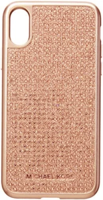 Funda de teléfono Michael Kors pavé oro rosa X (Funda pavé a presión que se adapta a iPhone X) Foto 1 de 4