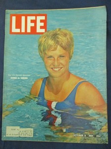 Vintage LIFE Magazine Oct 9, 1964 Donna de Varona US Olympic Swimmer in pool