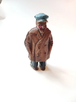 Syroco Wood 1940s Carved Sea Captain Figure 5 Inches - Image 1 of 4