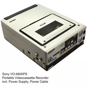 SONY PORTABLE VIDEOCASSETTE RECORDER VO-6800PS MIT NETZTEIL UND STROMKABEL M885 - Bild 1 von 5