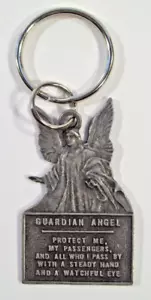 Nwot Camco Guardian Angel Keychain, Silver Pewter Tone - Picture 1 of 3