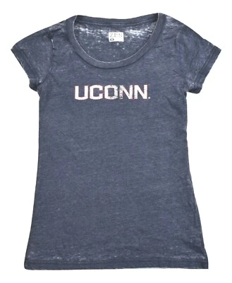 Zen By J. America Womens Uconn Huskies Semi-Burnout Shirt New Large - Image 1 of 4