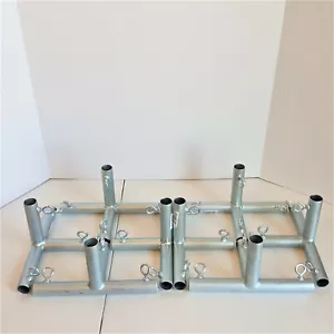 8pc 4 Way Flat Edge Canopy Frame Fitting Carport Garden Patio (F4B) 1" pipe - Picture 1 of 3