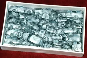 VOLVO-escultura VOLVOVILA-VOLVI - 1/43 - hecha por Inge Lundberg/Suecia No.42/160 - Imagen 1 de 2