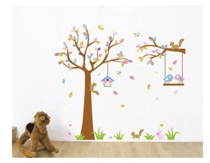 AU Large Removable Vinyl Nursery Baby Room Wall Decal Decor Stickers Tree Birds - Picture 1 of 5
