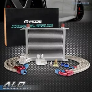 Universal 30 Row 10AN Aluminum Engine Oil Cooler + Filter Relocation Kit - Picture 1 of 9