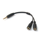  3 .5mm Male to Female USB Cable Headset Splitter Mic Audio Earphone