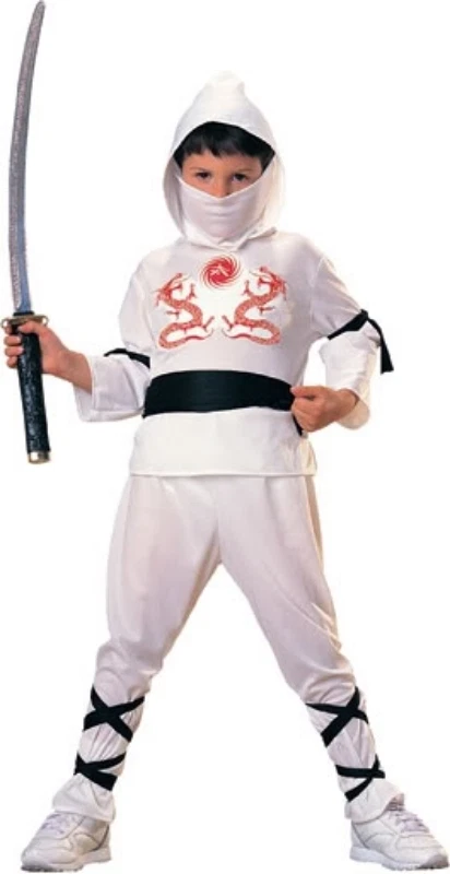 White Ninja Costume Medium ( Size 8-10 ) 881901 - Image 1 of 1