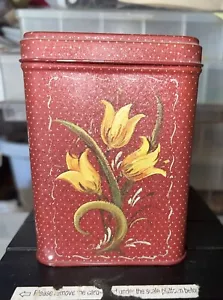 Latta rettangolare floreale marrone vintage - Foto 1 di 5