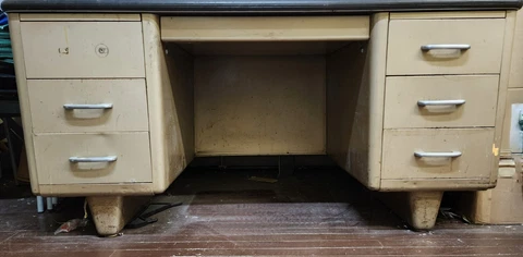 Vintage All Steel Desk Mid Century Cover