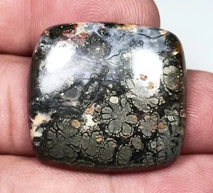 47 CT NATURAL MINERAL MARCASITE HADEED FANCY CABOCHON PENDANT GEMSTONE ER-837 - Picture 1 of 5