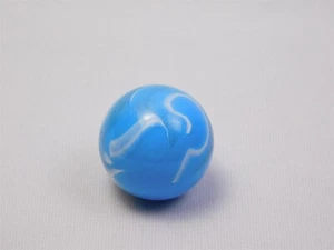 Single Vtg Tidal Wave Cloud Blue White Swirl Glass Marble Shooter 1.5" Diameter - Picture 1 of 5