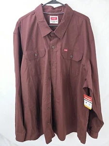 NWT Wrangler Five Star Heritage Long Sleeve Button-Up Shirt - Med Denim Size 3X - Picture 1 of 10