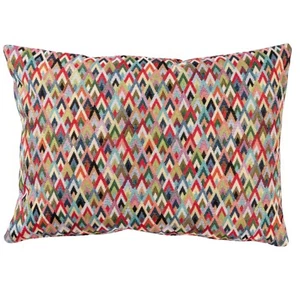 Mini cojín tocador tapiz geométrico. Diseño Zig Zag Multicolor. 17x12" - Imagen 1 de 4