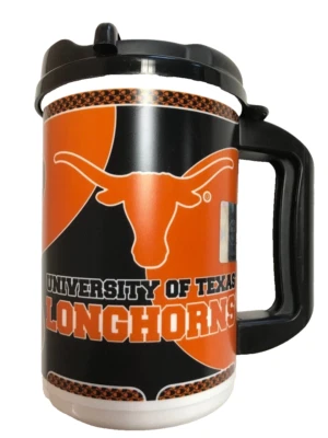 NCAA University Texas Longhorn 20oz Thermal Travel Coffee Mug Snap Twist Lid Cup - Image 1 of 2