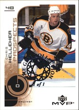 2002-03 Upper Deck MVP NSCC Gem Coll Blue  #195 Chris Kelleher Bruins/1 F18954