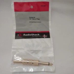 NEW Radio Shack Gold Plated 1/4-inch Mono Plug 274-0867 - Picture 1 of 6