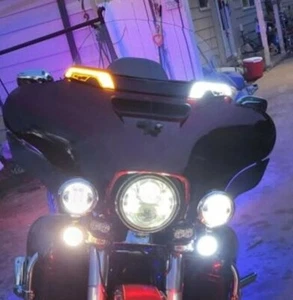 Windshield Fairings Trim LED Light For Harley Tri Glide Ultra Classic FLHTCUTG - Bild 1 von 13
